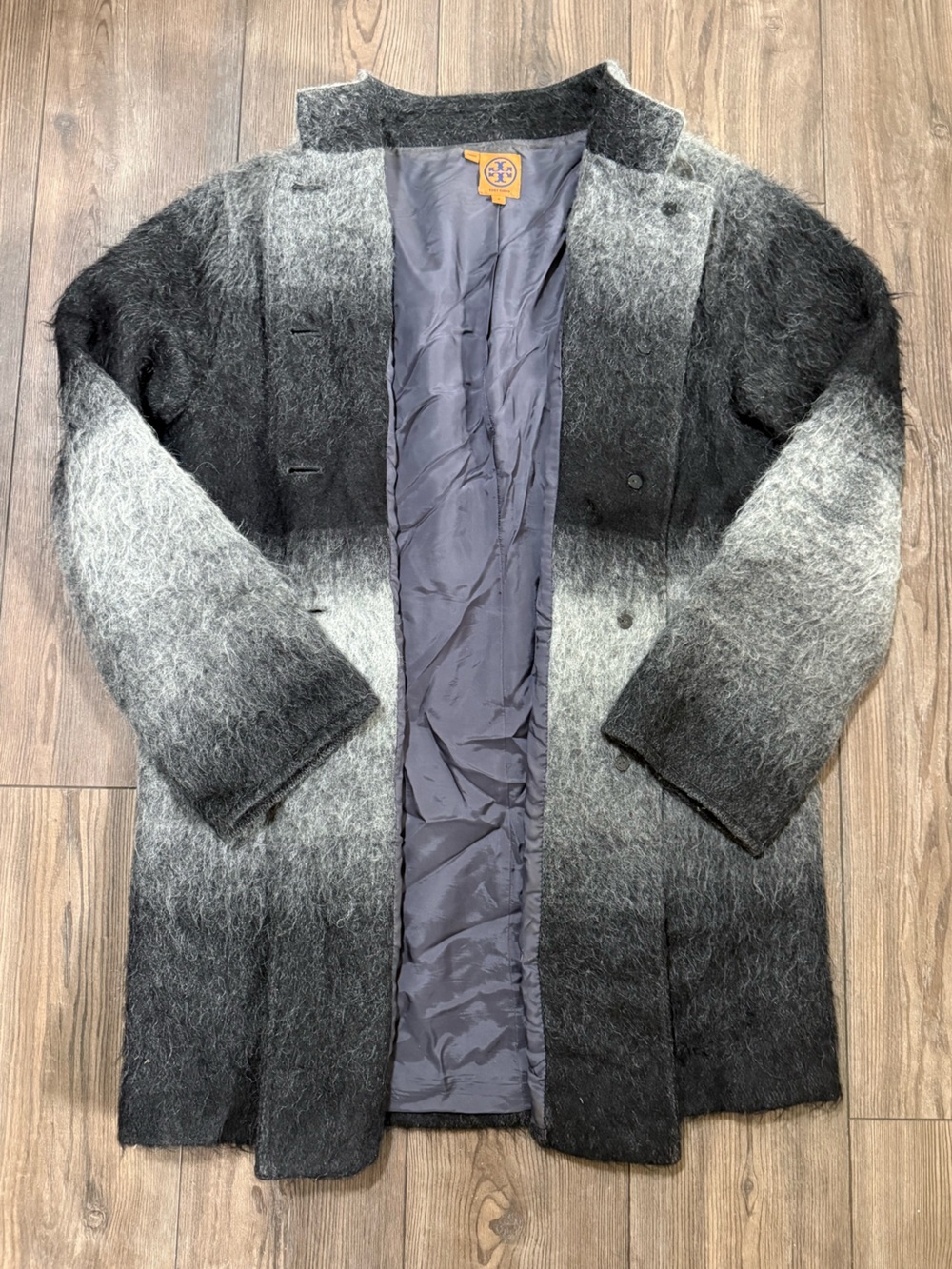 Tory Burch Darcy Coat Mohair Alpaca Wool Oversized Designer Jacket Women’s 4 - Picture 3 of 9